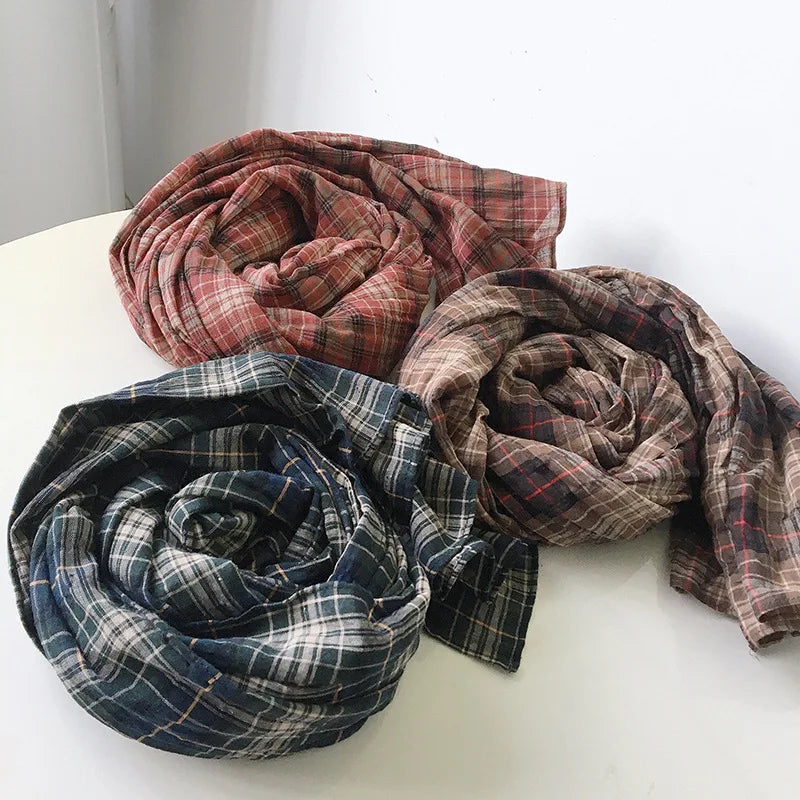 Écharpe Plaid Coton Classique