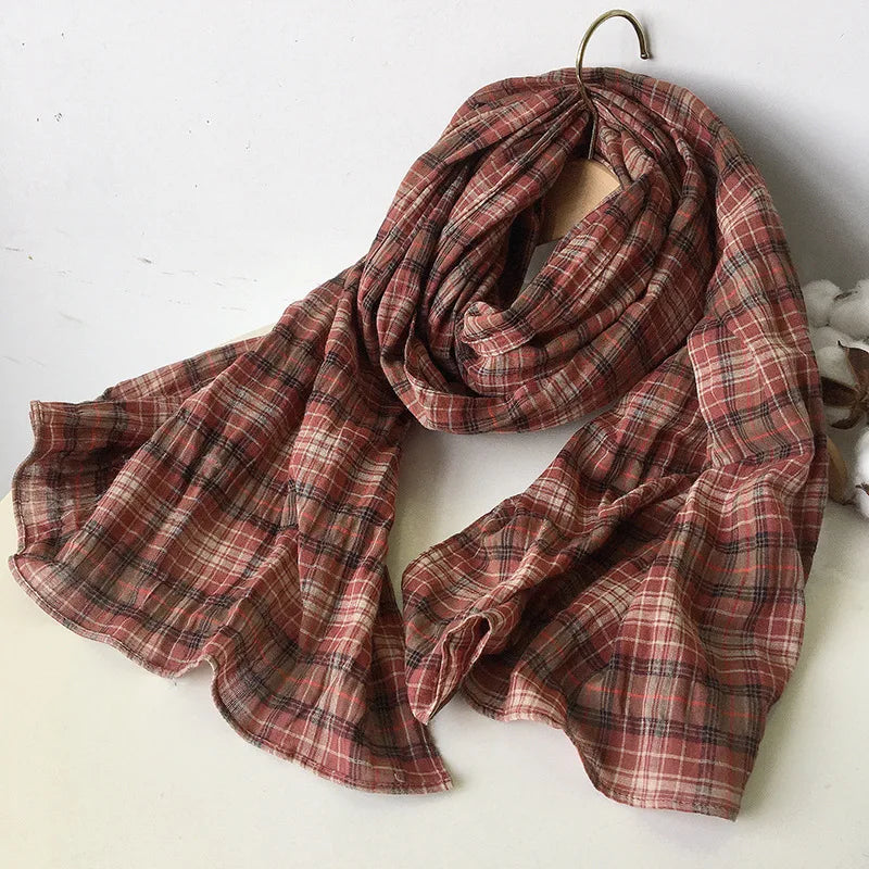 Écharpe Plaid Coton Classique