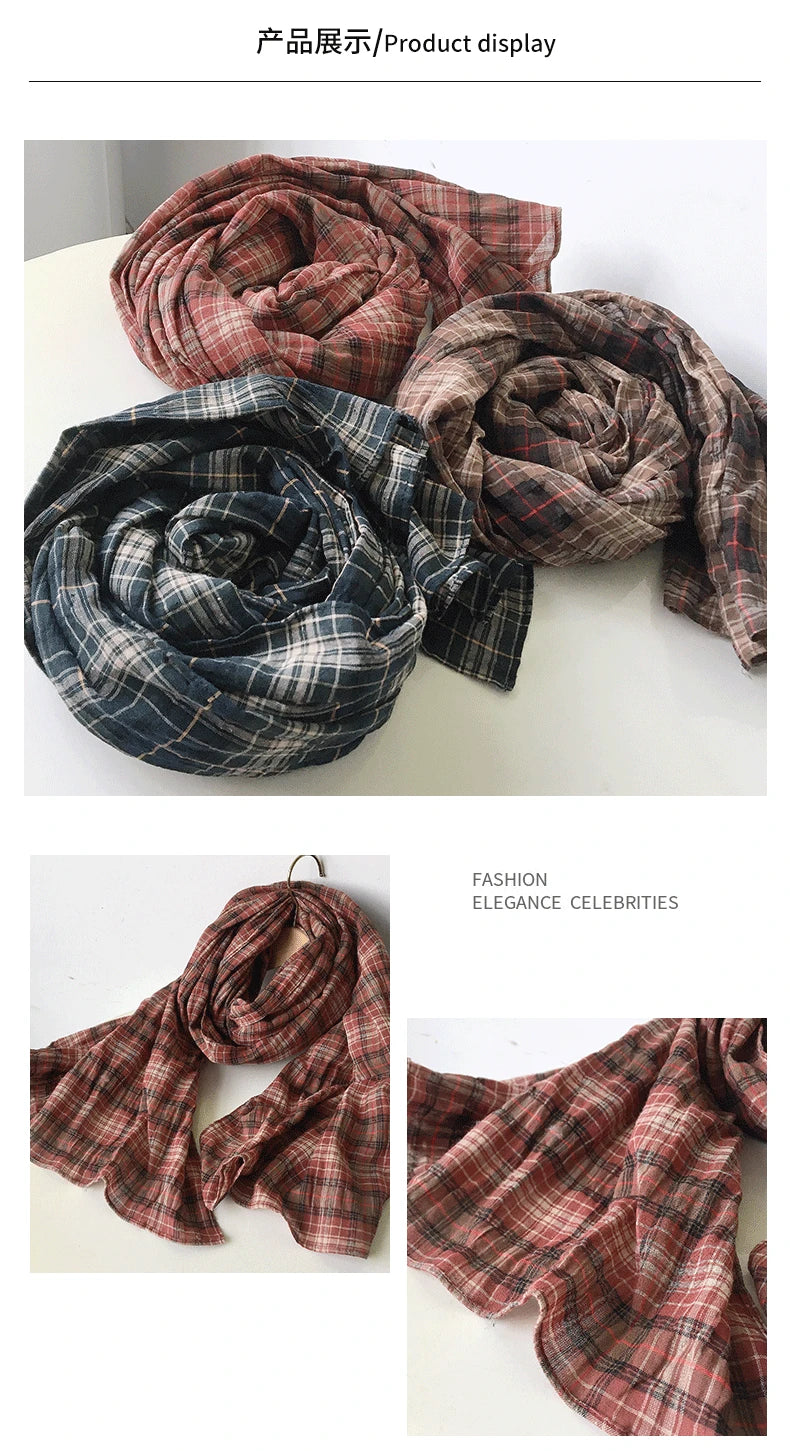 Écharpe Plaid Coton Classique